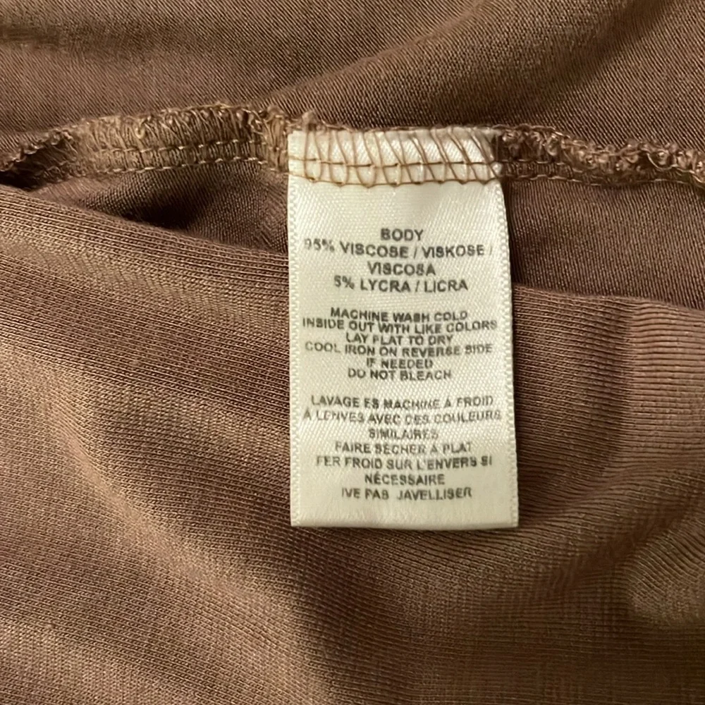 Anthropologie light brown camel trench coat style wrap dress XS 4 6 ๐ค๐ต๏ธ๐๐ป๐งฅ - Picture 6 of 7